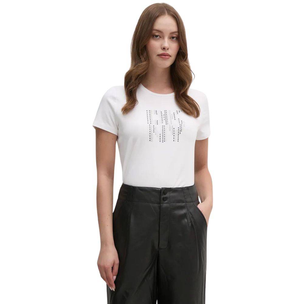DKNY S/S HOTFIX GRID LOGO TEE