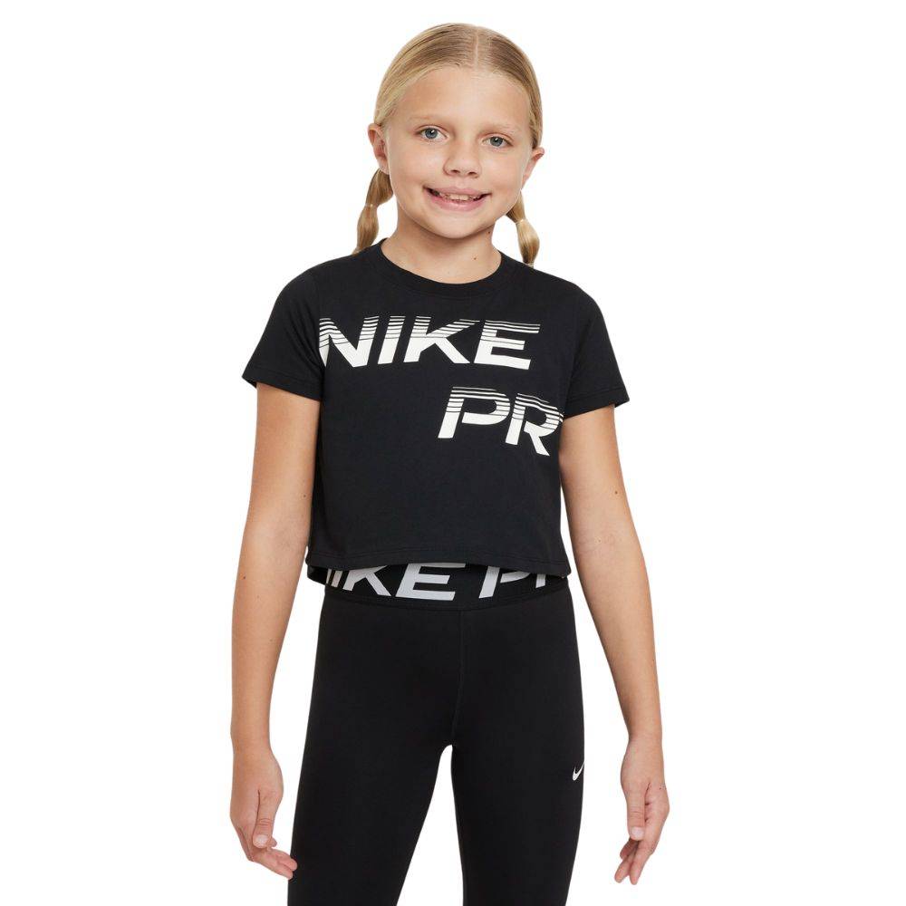 NIKE GIRLS DRI-FIT DFCT CROPPED TOP
