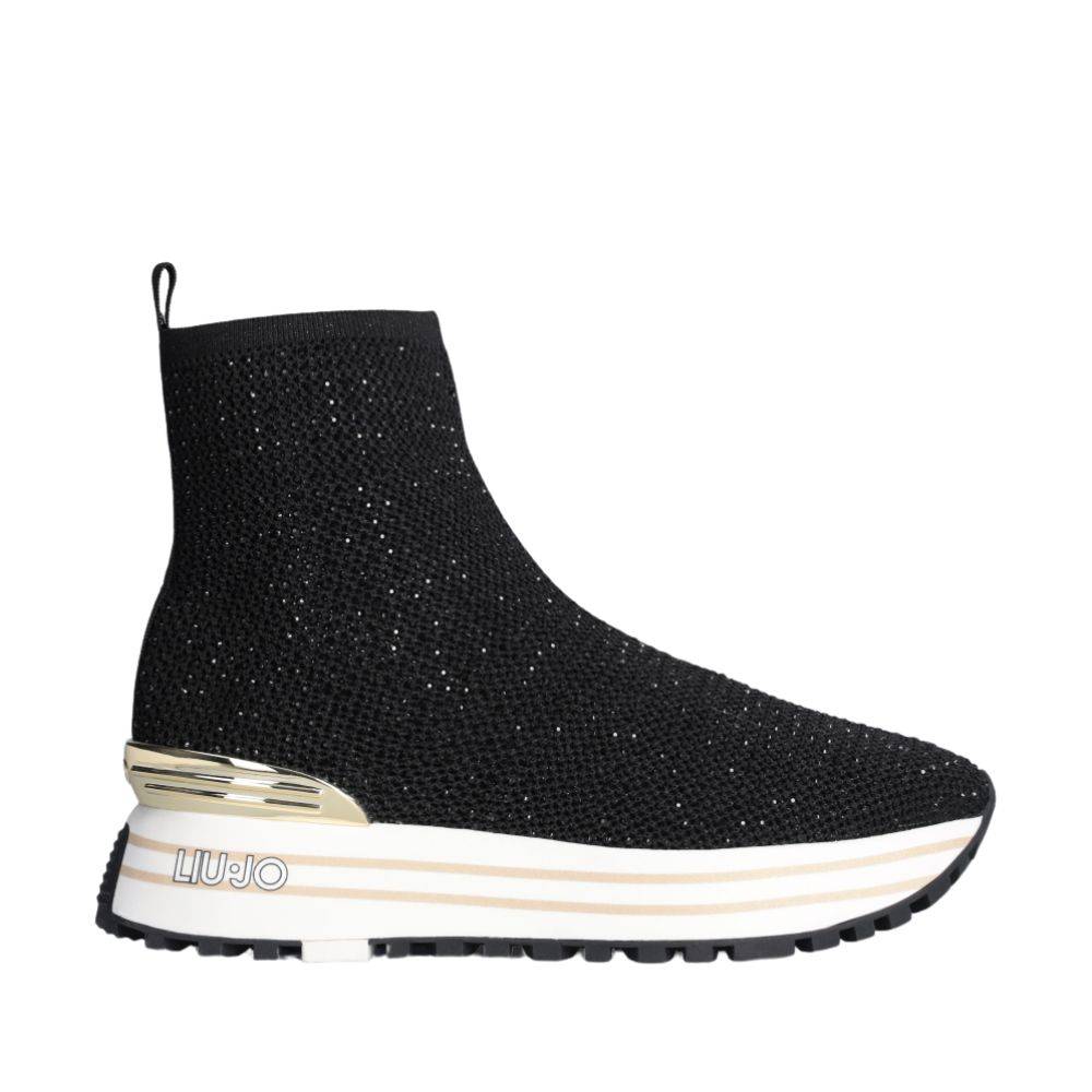 LIU JO MAXI WONDER 83 - MID SOCK SNEAKERS WITH GEMSTONES