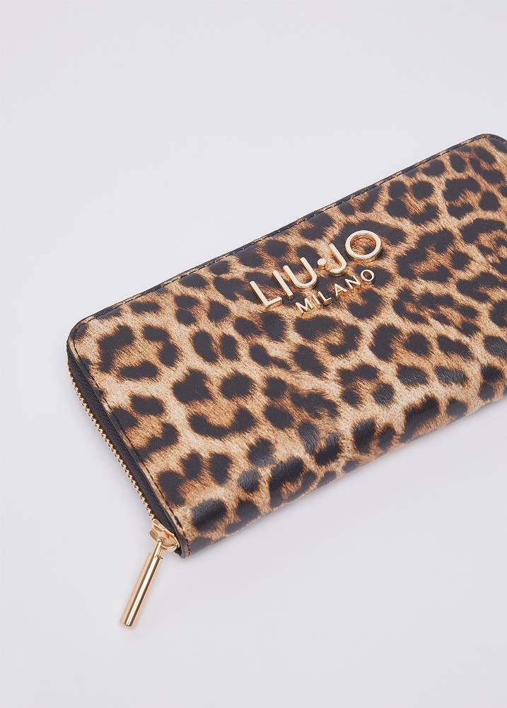 LIU JO LARGE ANIMAL PRINT WALLET