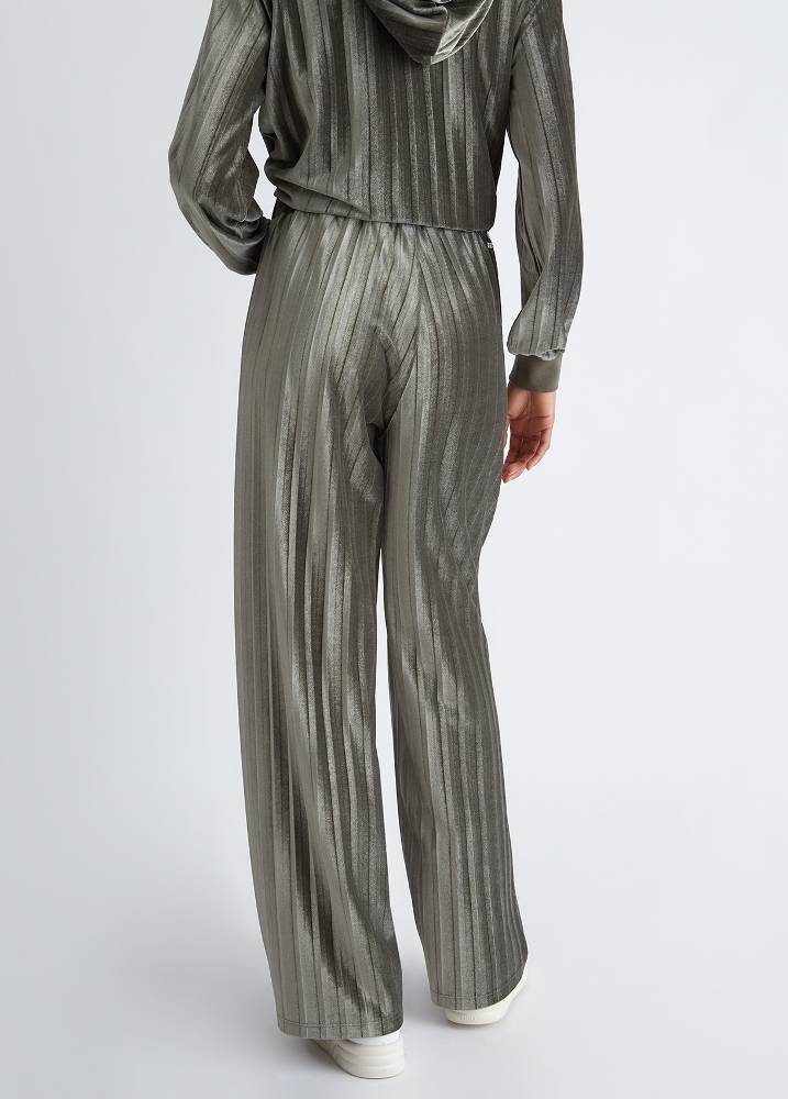 LIU JO CHENILLE PLEATED TROUSERS
