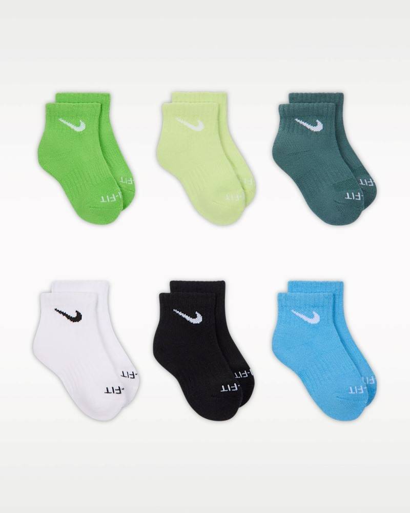 NIKE INFANT SWOOSH 6PK ANKLE SOCKS