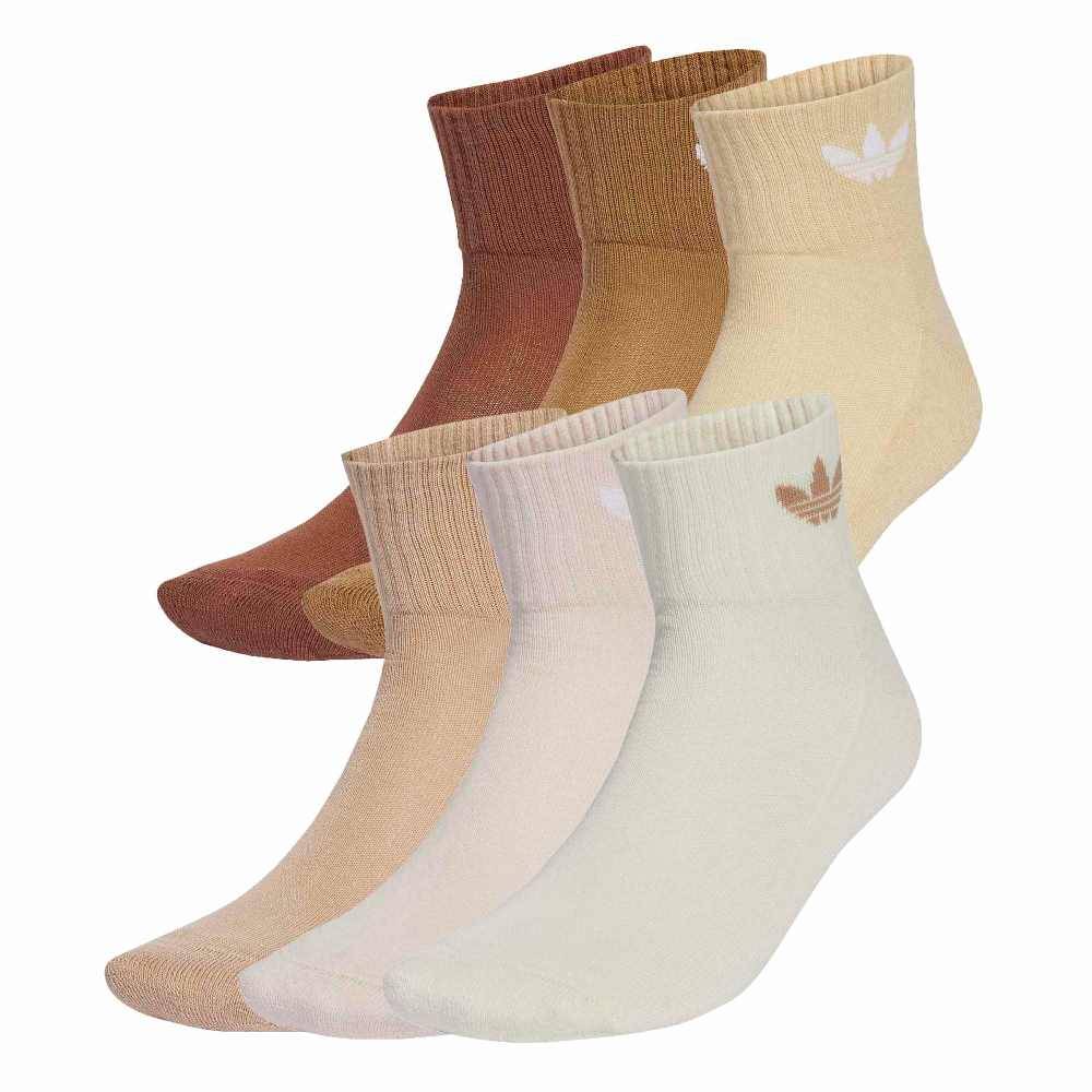 ADIDAS ORIGINALS MID ANKLE SOCKS 6-PACK