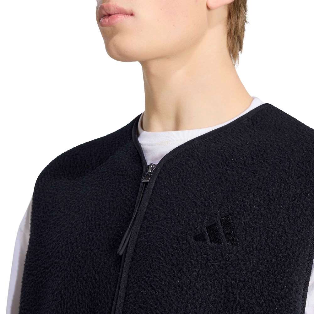 ADIDAS M CITY TECH 3 STRIPES HIGH PILE FLEECE VEST