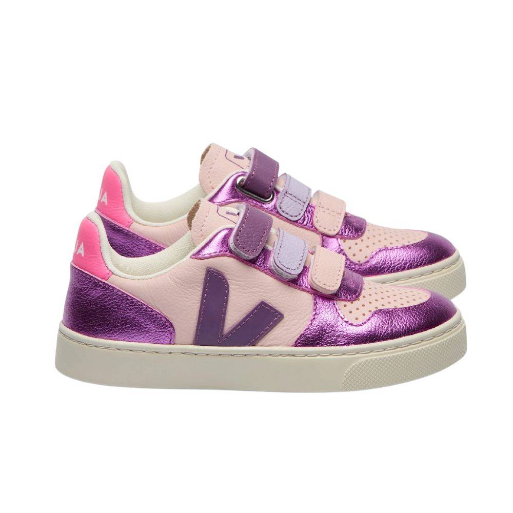 VEJA V-10 ORGANIC TRACED LEATHER INFANT