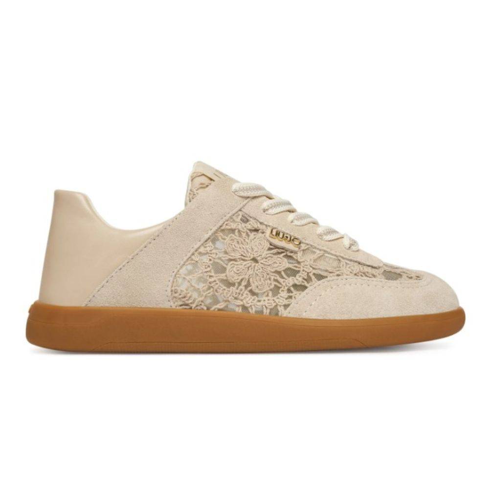 LIU JO CONNOR 03 - LOW SNEAKERS WITH MACRAME EMBROIDERY
