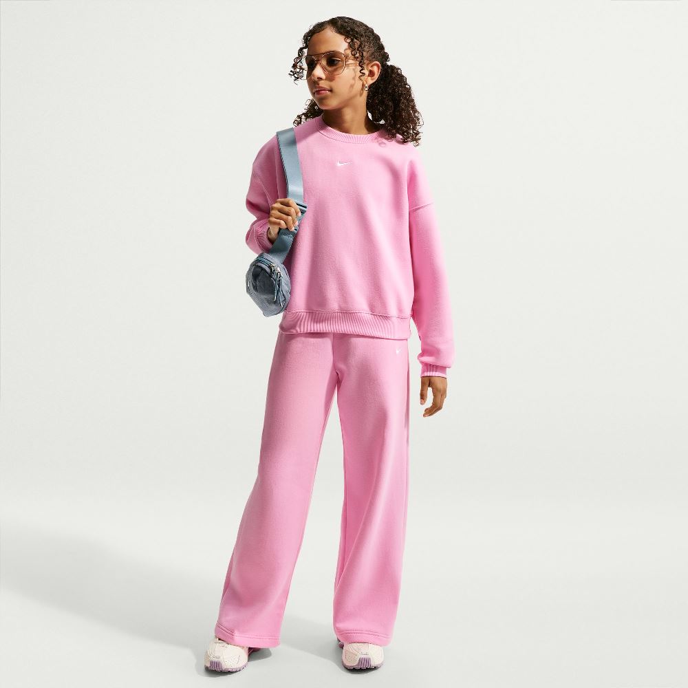 NIKE STUDIO GIRLS OVERSIZED FLEECE BOXY CREW