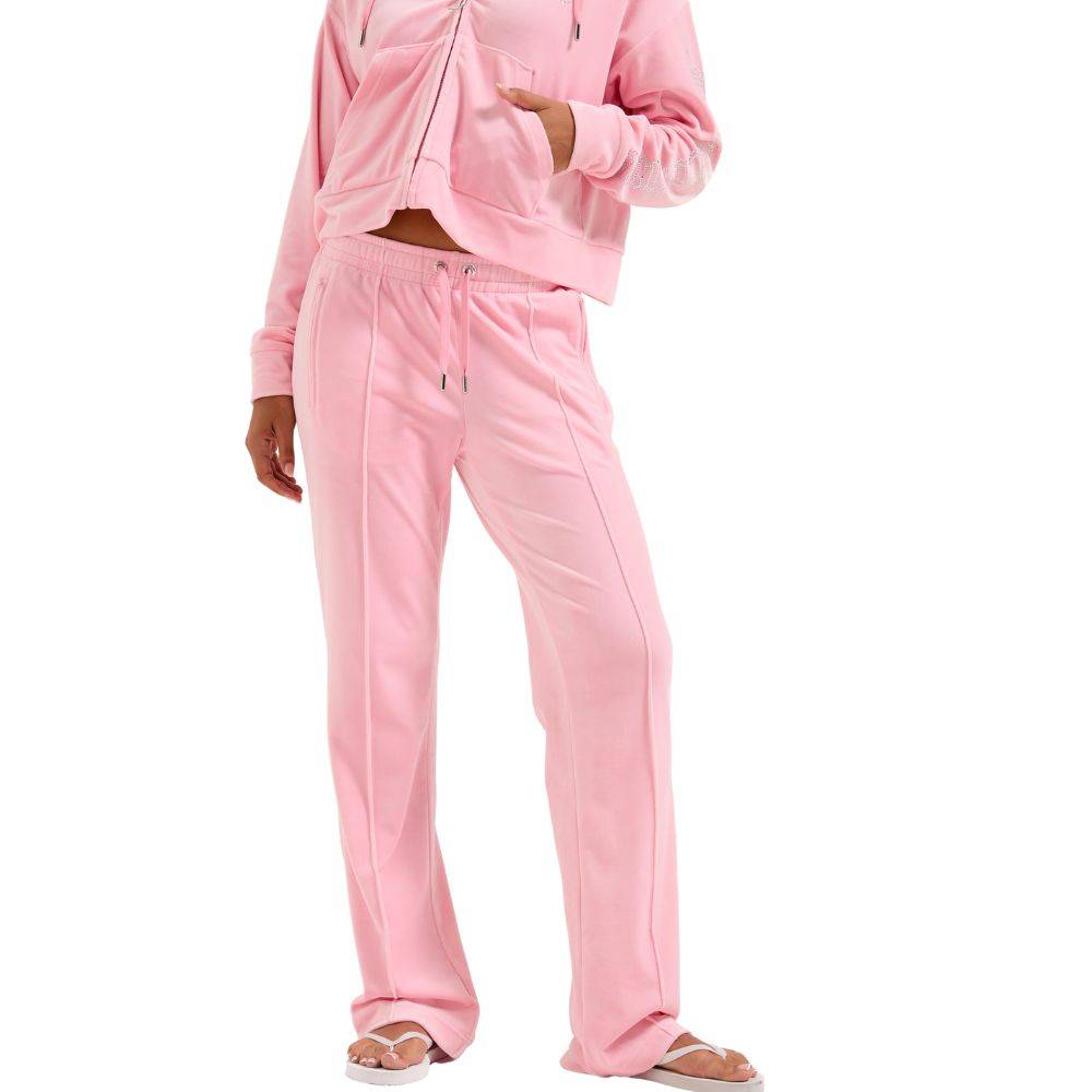 JUICY COUTURE TINA CLASSIC VELOUR OUTLINE DIAMANTE TRACKPANT