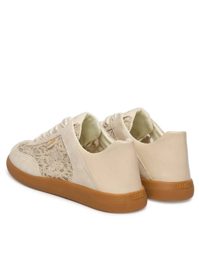 LIU JO CONNOR 03 - LOW SNEAKERS WITH MACRAME EMBROIDERY