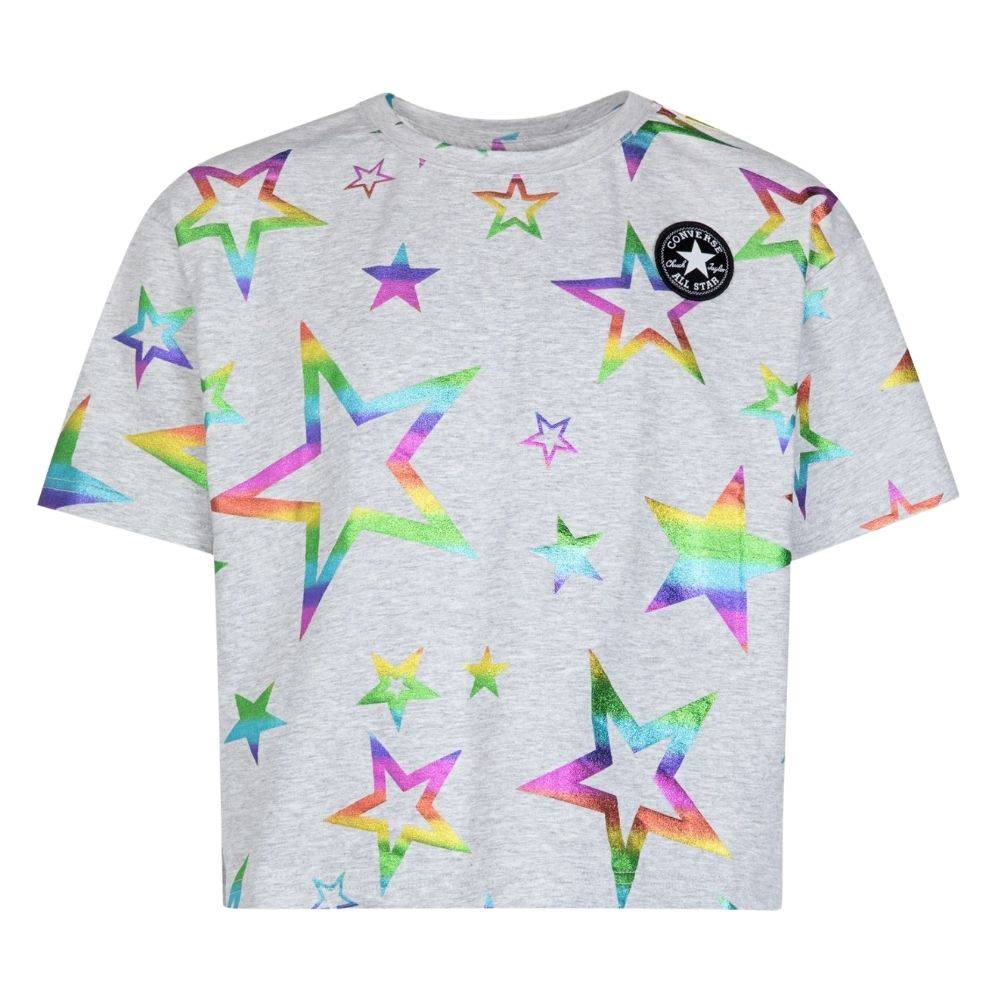 CONVERSE GIRLS PRINTED SHINE BOXY TEE