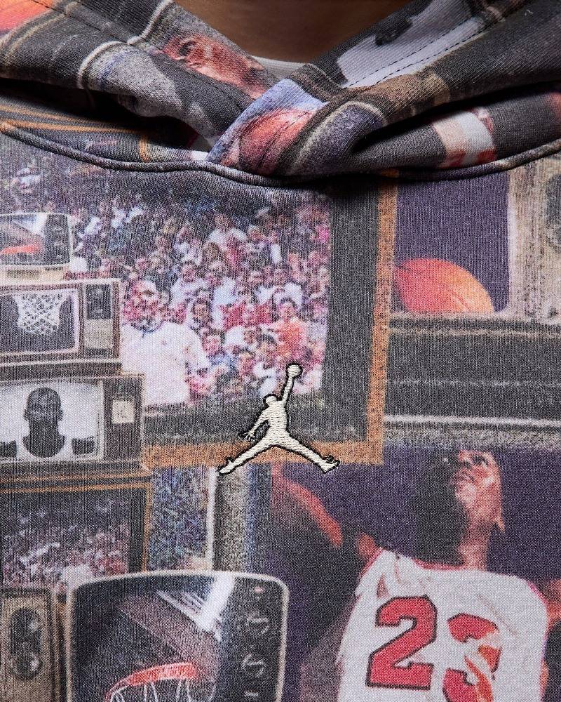 NIKE JORDAN BOYS MJ BRKLYN AOP FLC PO