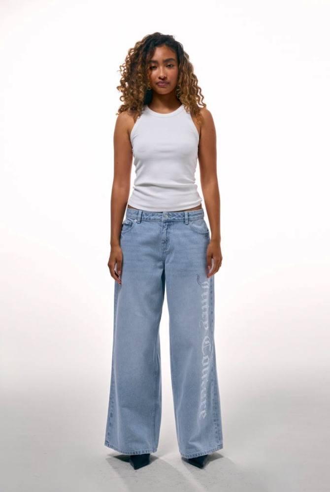 JUICY COUTURE DIAMANTE WIDE LEG JEAN