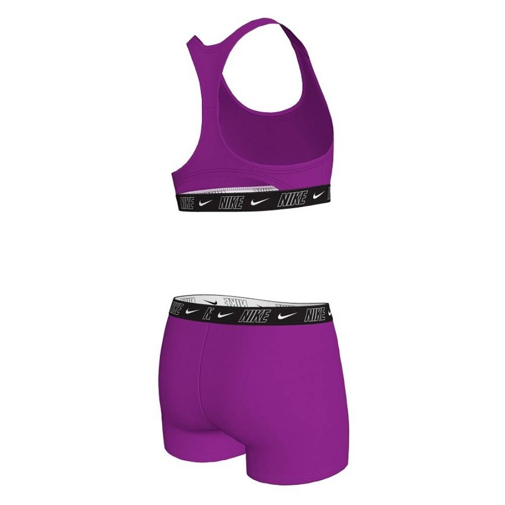 NIKE GIRLS LOGO TAPE RACERBACK BIKINI & SHORT SET