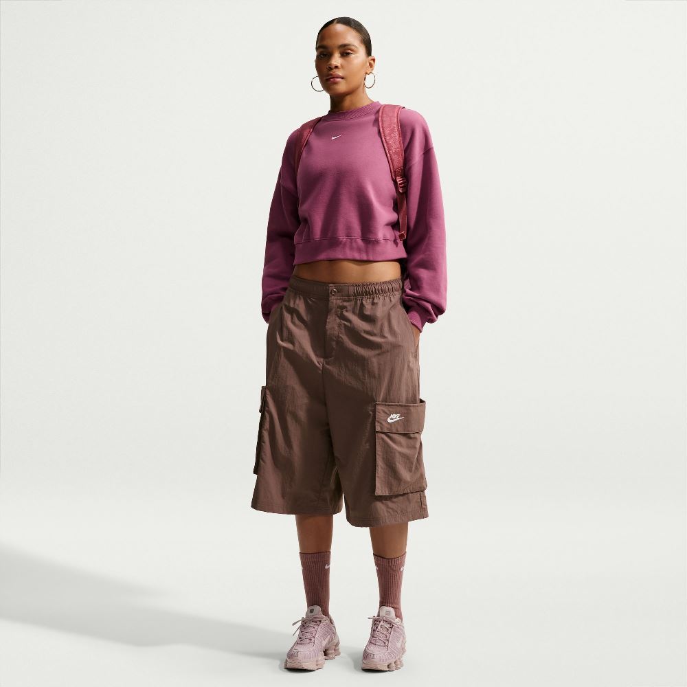 NIKE STUDIO FLEECE OVERSIZED CROPPED CREW