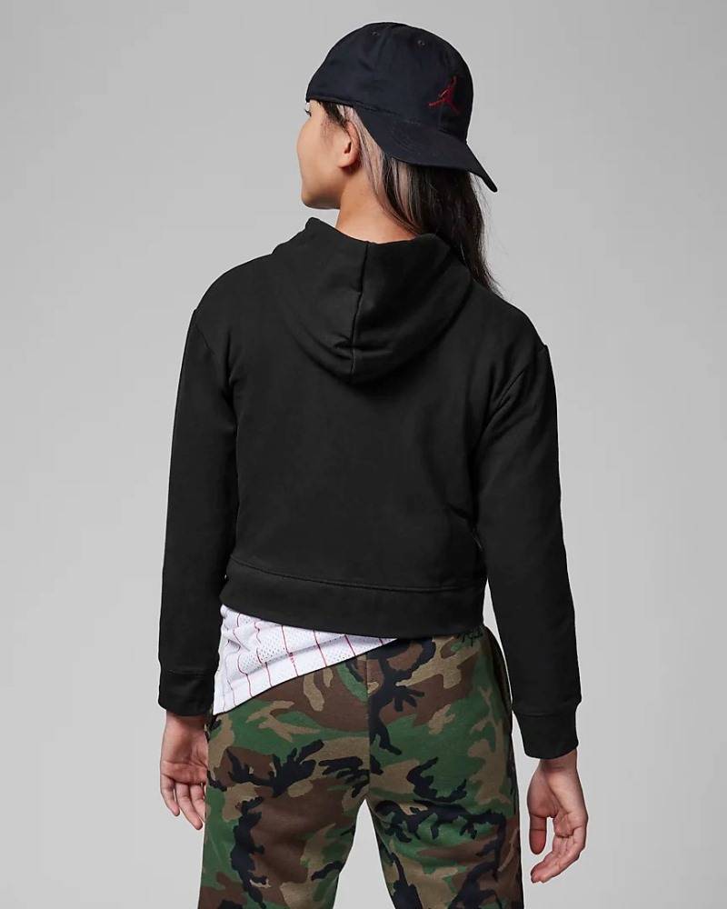NIKE JORDAN GIRLS ESSENTIALS BOXY FULL-ZIP HOODIE