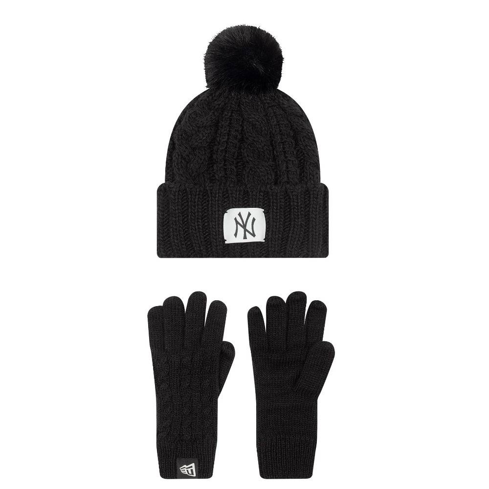 NEW ERA YOUTH BEANIE SET NEW YORK YANKEES