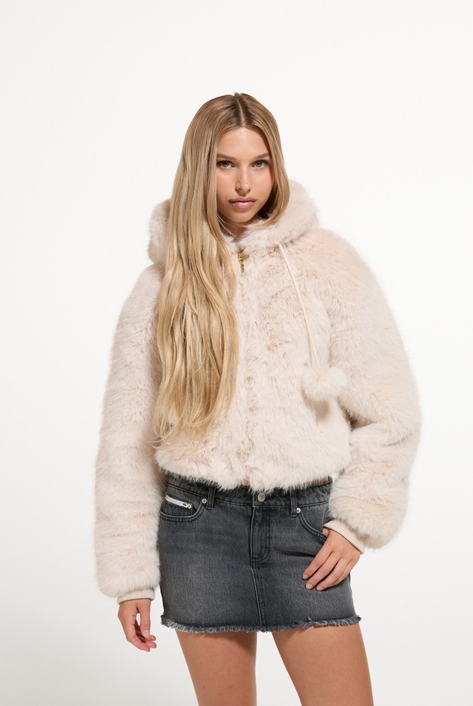 JUICY COUTURE HADI FUR HOODED JACKET