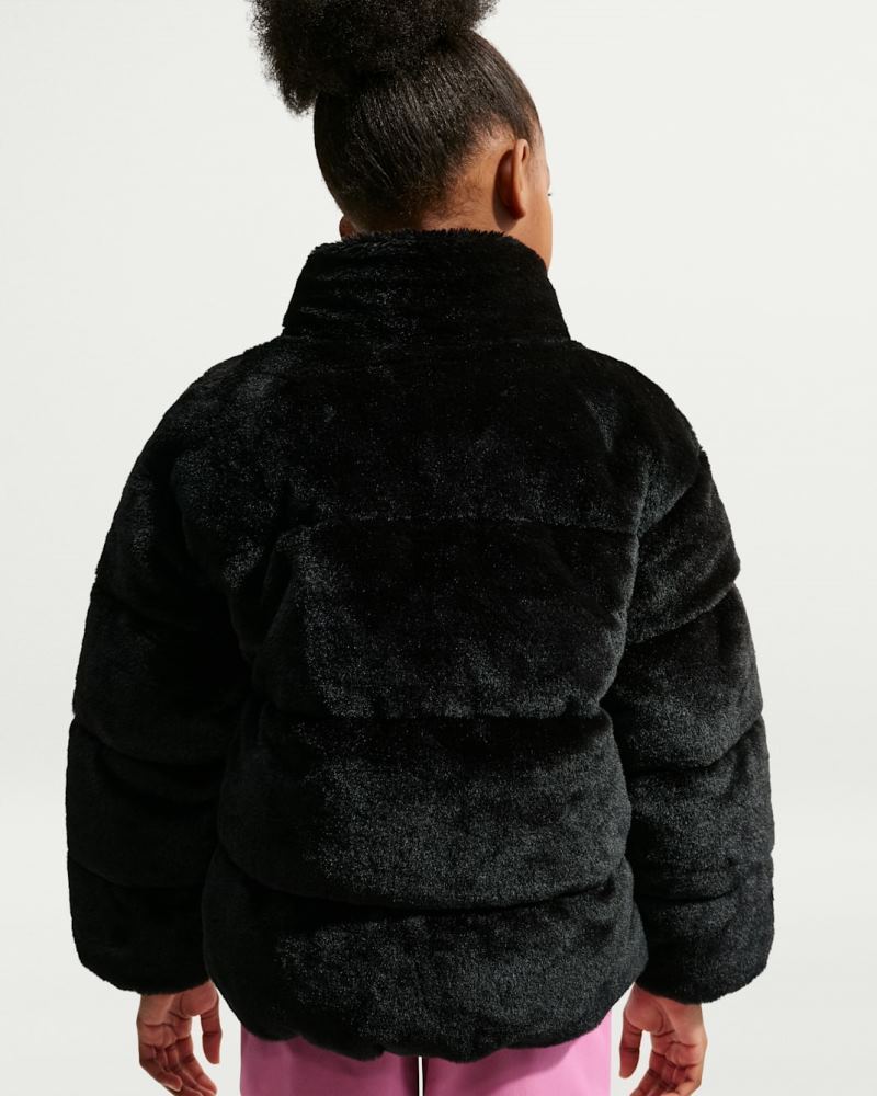 NIKE LITTLE KIDS QUILTED FAUX FUR JKT