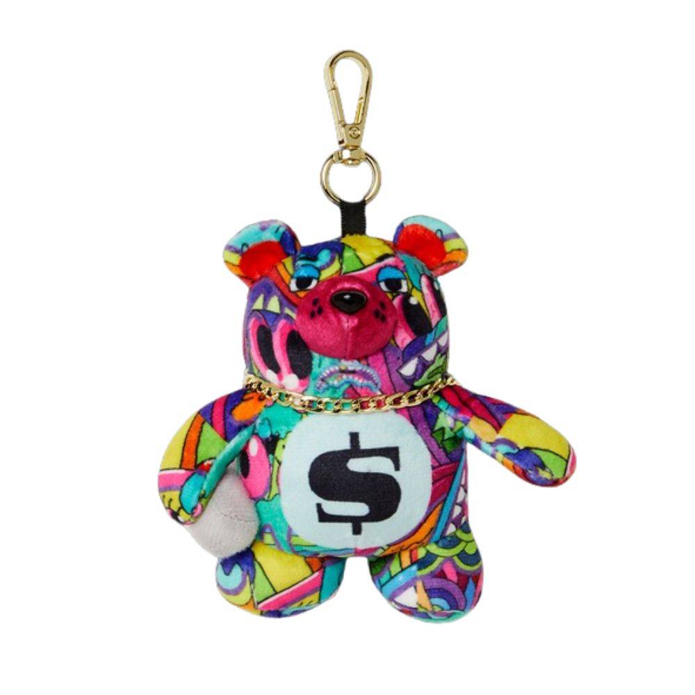SPRAYGROUND STEADY TRIPPIN MYSTERY BEAR BAG CLIP