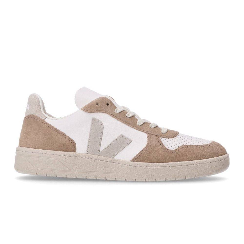 VEJA V-90 CHROME-FREE LEATHER RETRO SNEAKERS