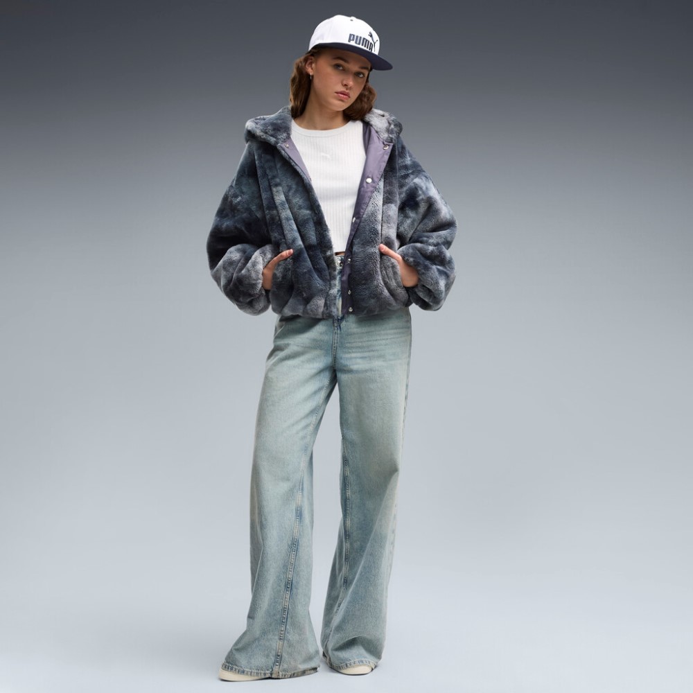 PUMA STREET GLAM HIGHLOFT FLEECE JACKET W