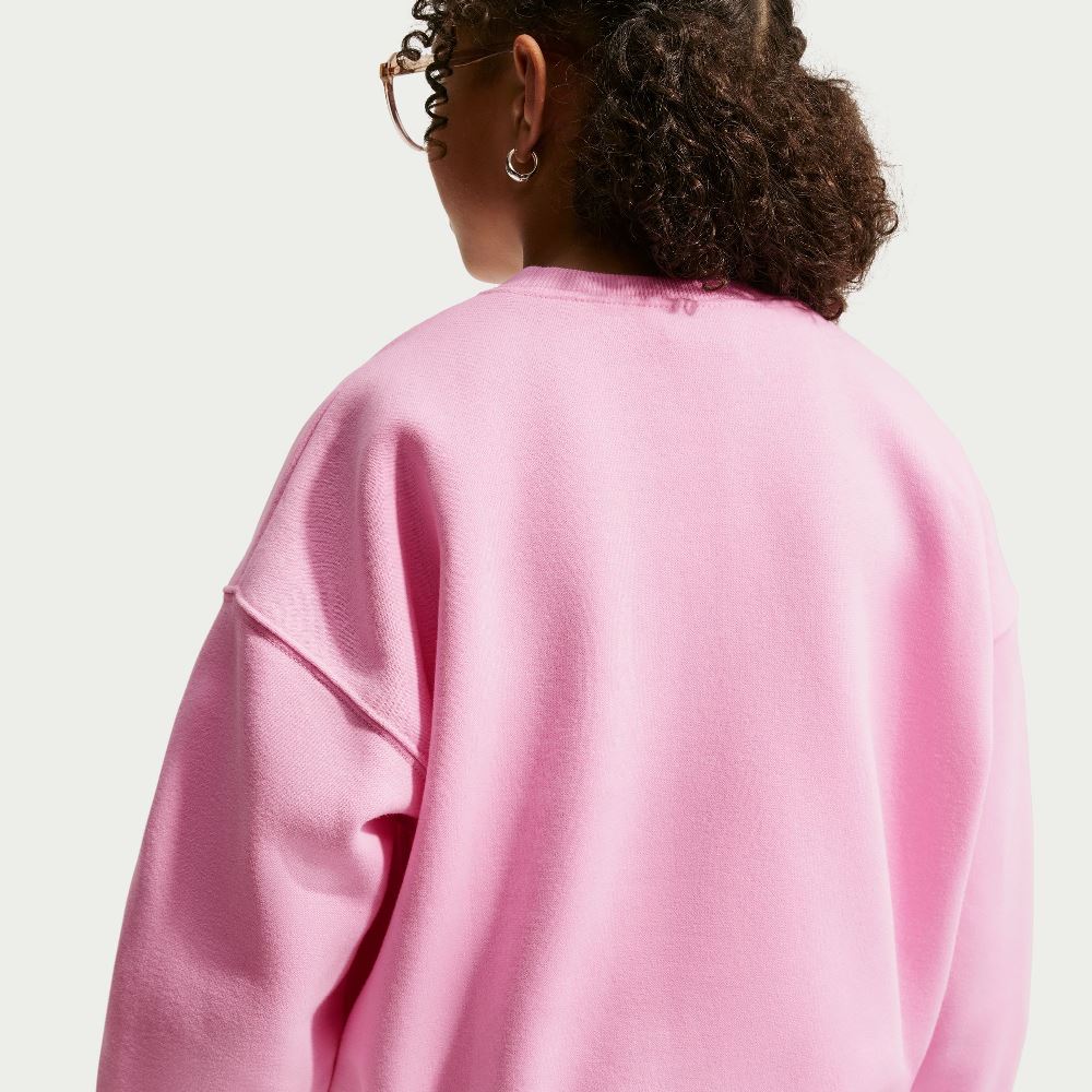 NIKE STUDIO GIRLS OVERSIZED FLEECE BOXY CREW