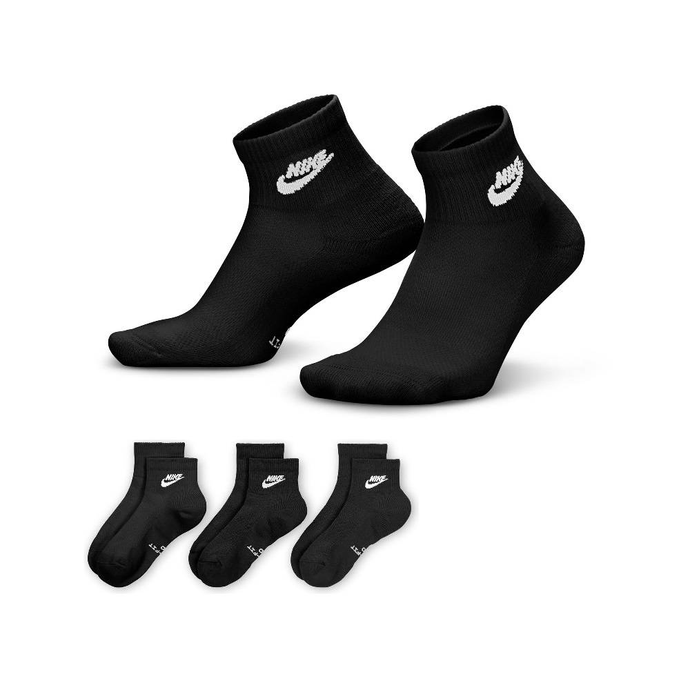 NIKE EVERYDAY ELEVATED ANKLE FUTURASOCKS (3-PAIRS)