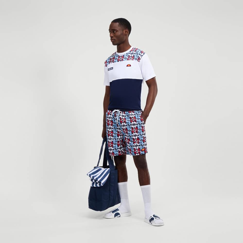 ELLESSE USA CLASSICS BLOCK AOP SHORT SWIM SHORT