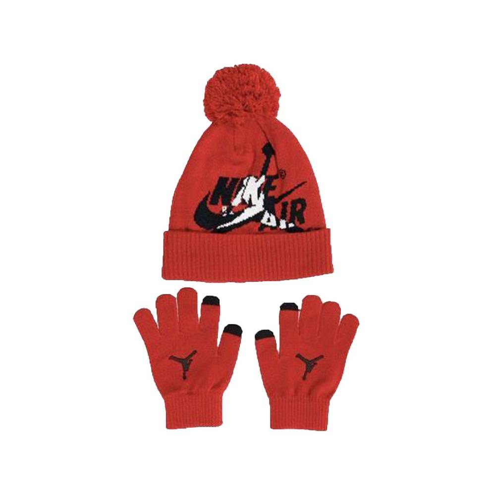 NIKE JORDAN JUMPMAN CLASSIC POM BEANIE SET