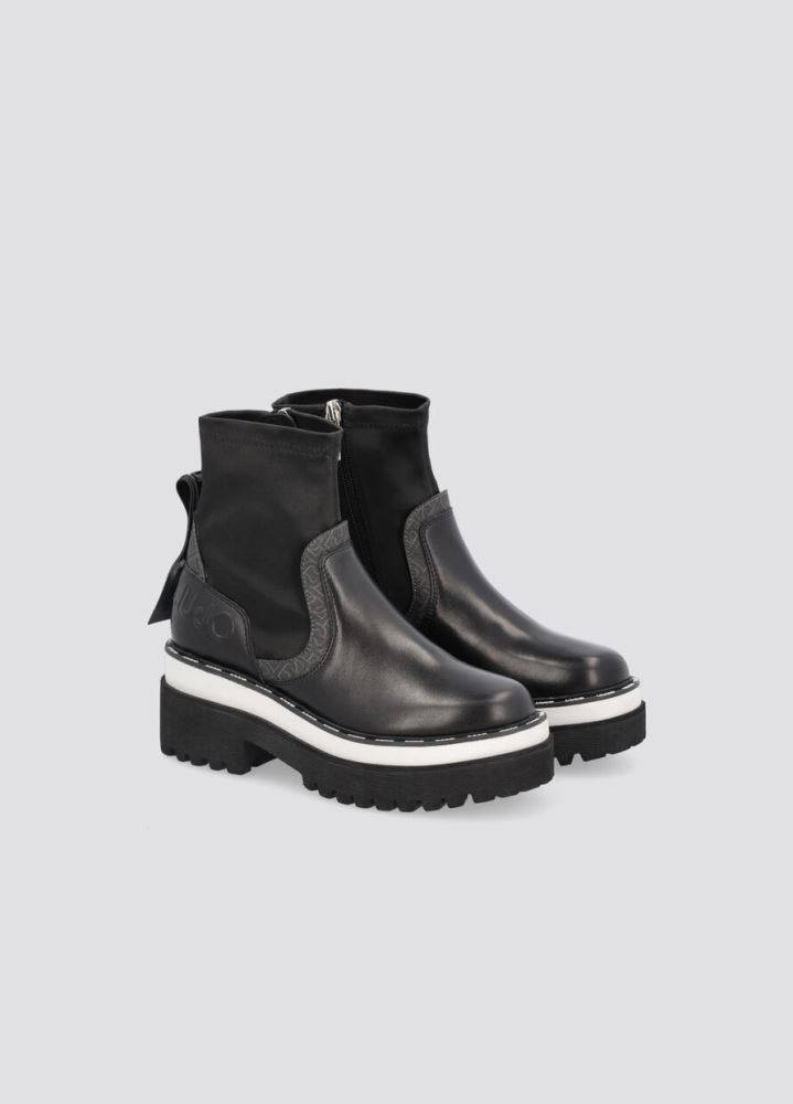 LIU JO PURPLE 05 ANKLE BOOTS WITH TRACK SOLE