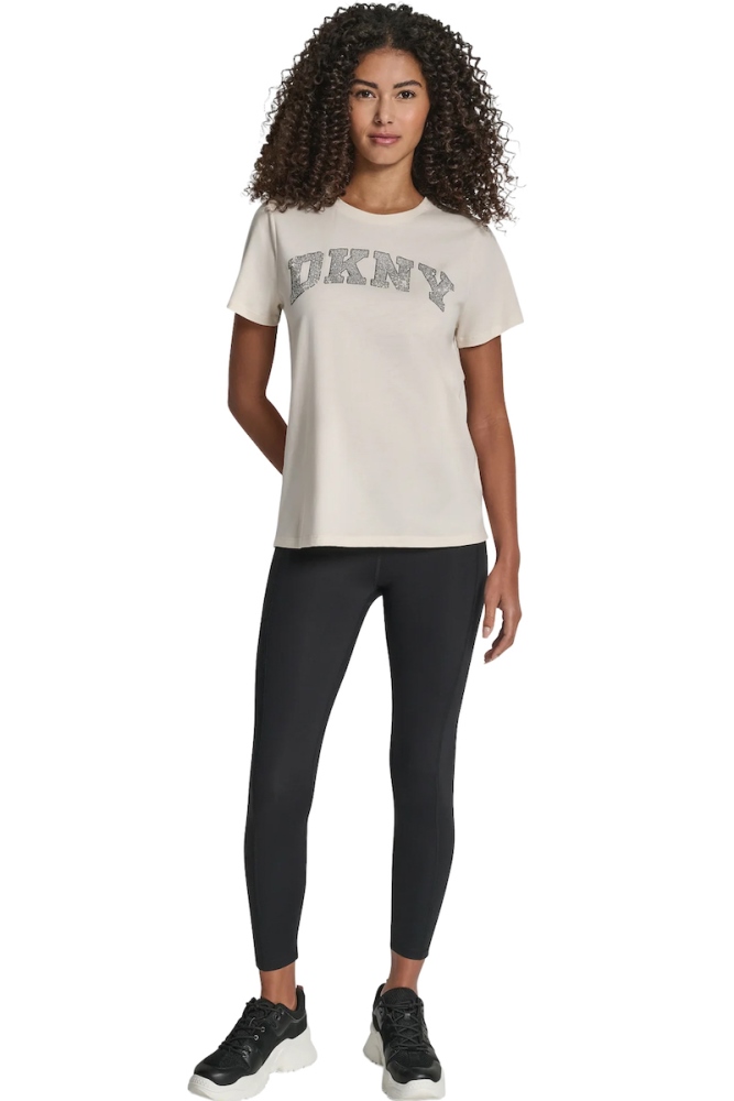 DKNY BEJEWELLED LOGO TEE
