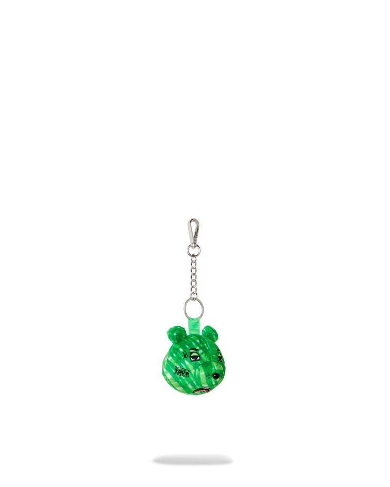 SPRAYGROUND DOODLE CHECKER BEAR HEAD KEYCHAIN