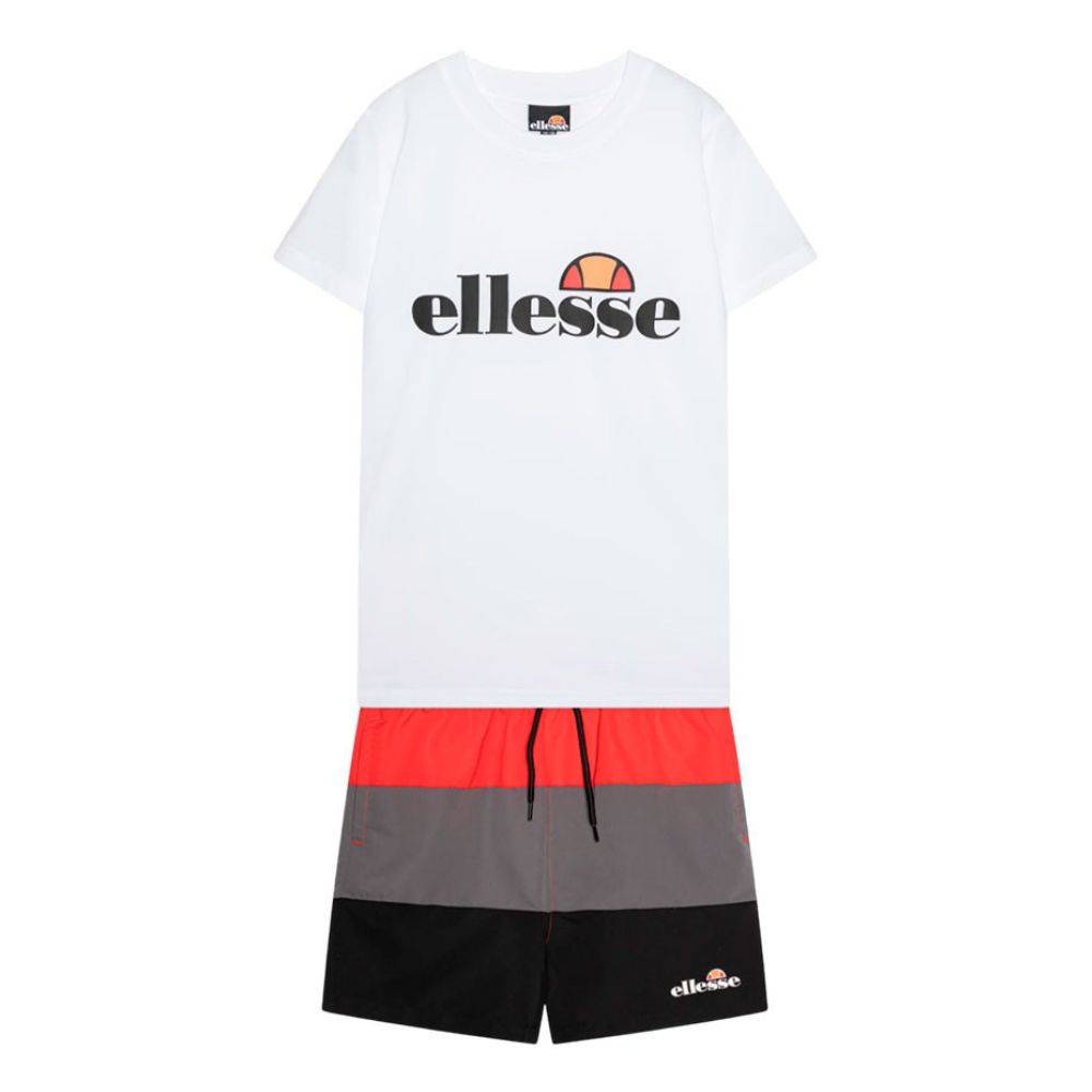ELLESSE JUNIOR BOYS VESCIA T-SHIRT AND SHORT SET