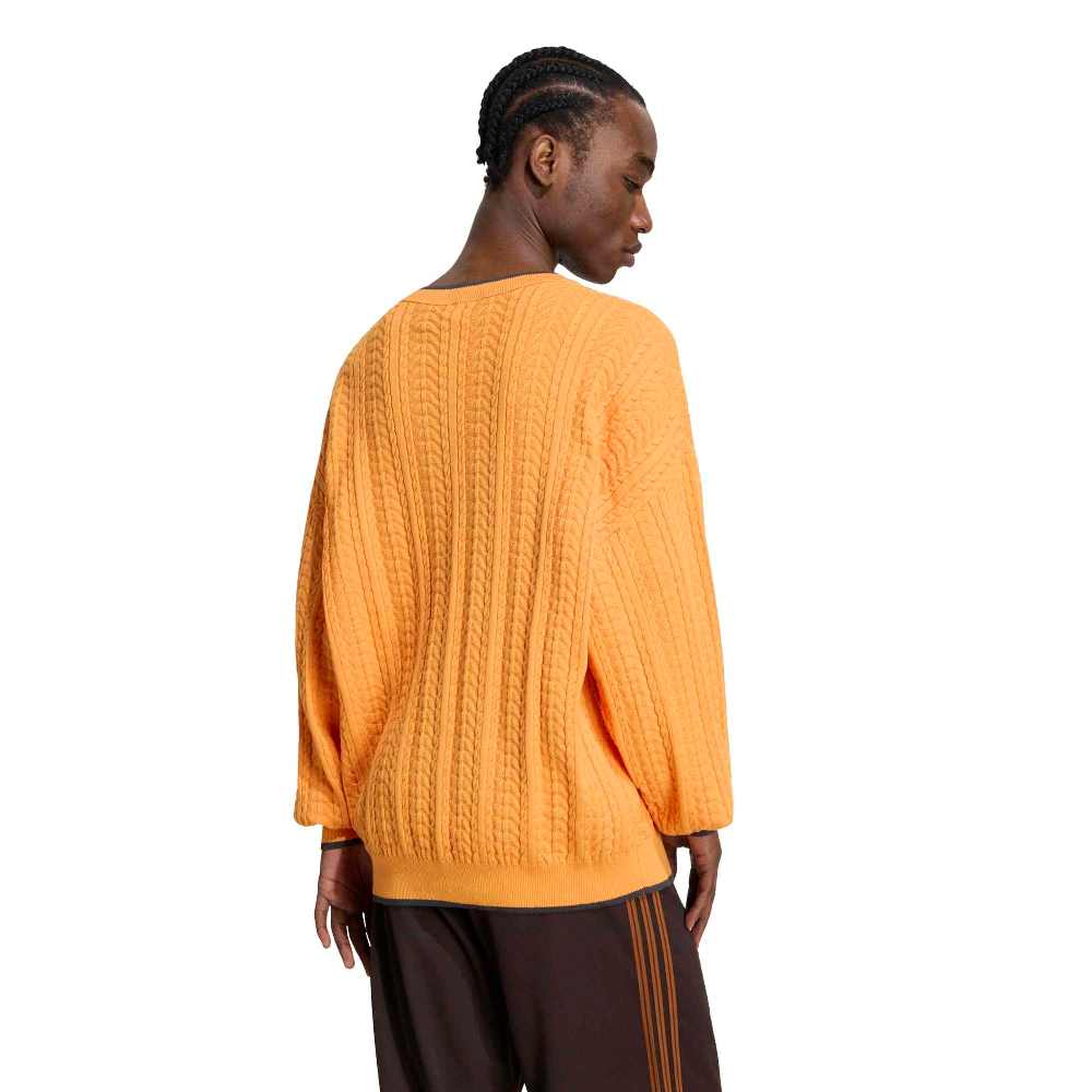 ADIDAS ORIGINALS M CABLE KNIT CREWNECK SWEATSHIRT