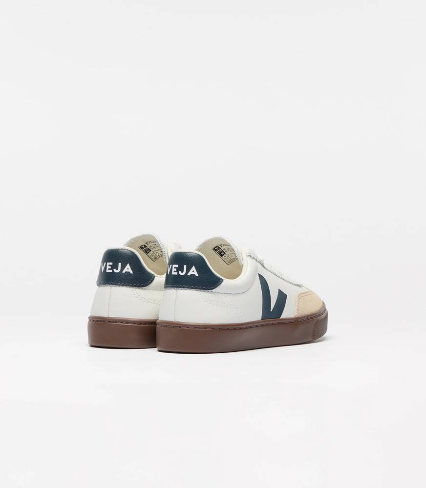 VEJA VOLLEY ORGANIC TRACED LEATHER KIDS