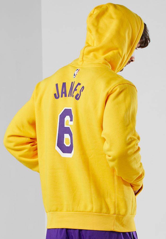 NIKE NBA LA LAKERS LEBRON JAMES FLEECE HOODIE