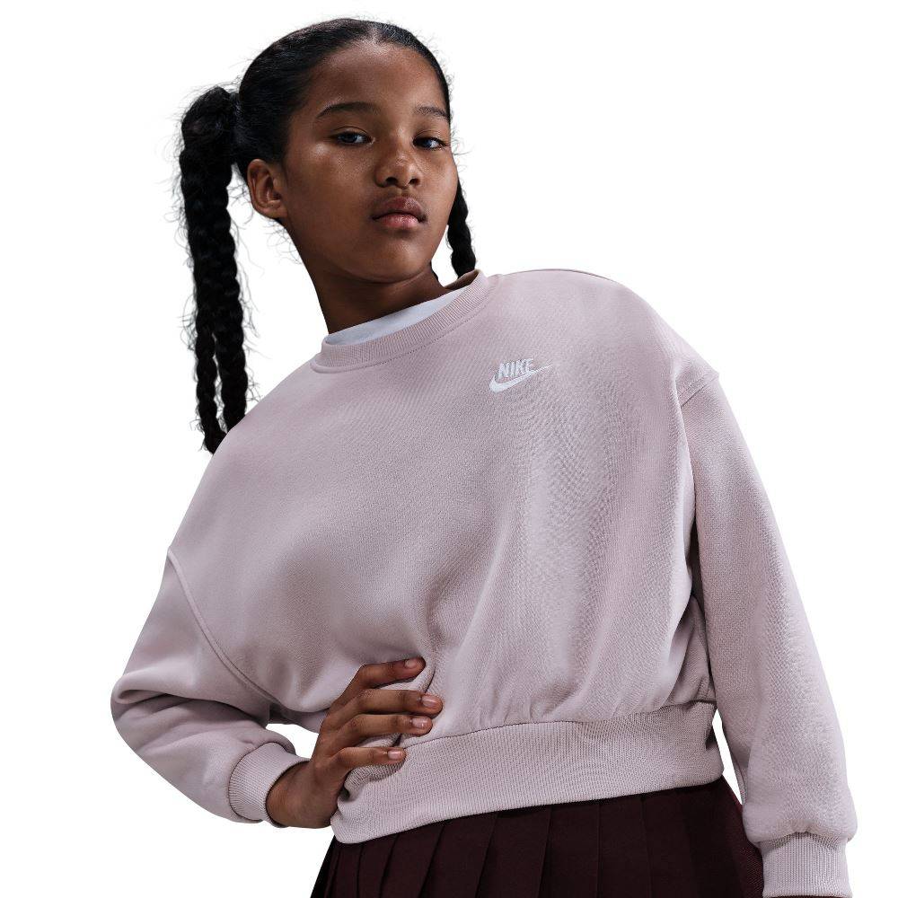 NIKE GIRLS NSW FLEECE BOXY CREW-NECK