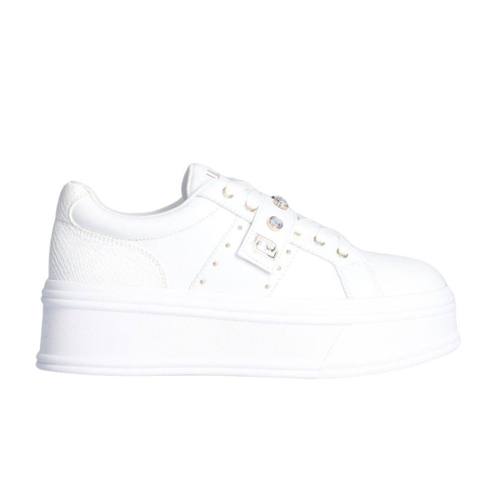 LIU JO SELMA 05 - PLATFORM SNEAKERS WITH JEWEL STONES