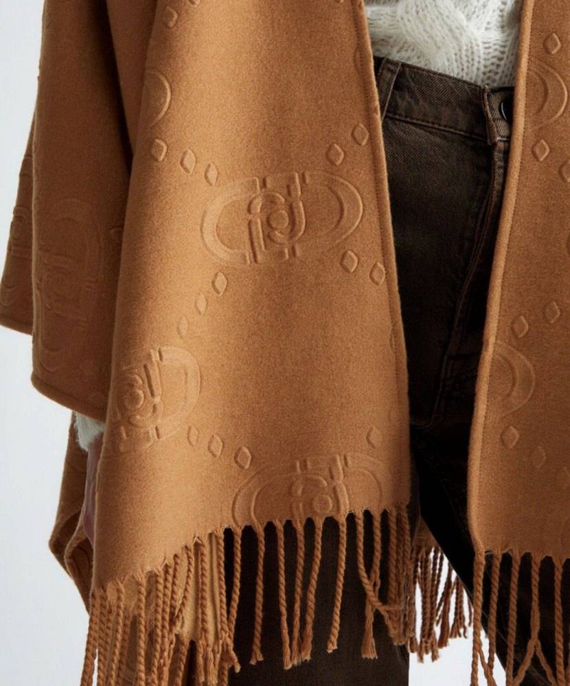 LIU JO PONCHO EMBOSSED LOGO