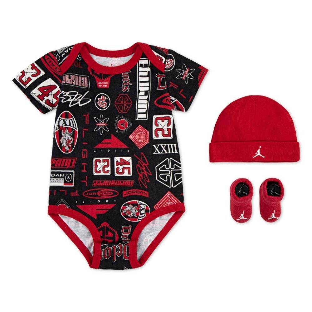 NIKE JORDAN BABY BOY MJ ESSENTIALS AOP 3PC SET