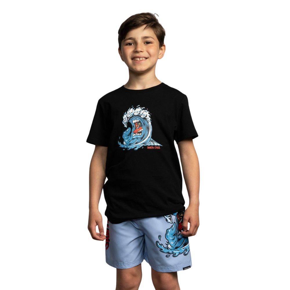 SANTA CRUZ YOUTH SCREAMING WAVE FRONT T-SHIRT