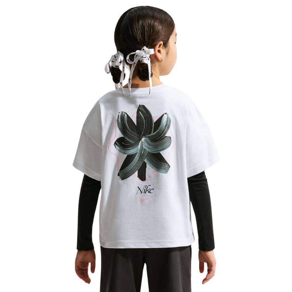 NIKE GIRLS NSW BOXY FLOWER TEE