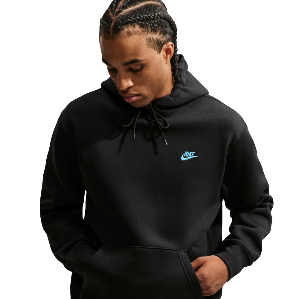 NIKE CLUB BRUSHED FLEECE PULLOVER HOODIE