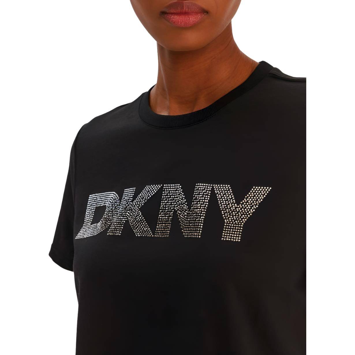DKNY OMBRE DIAMANTE LOGO SHORT SLEEVE TEE