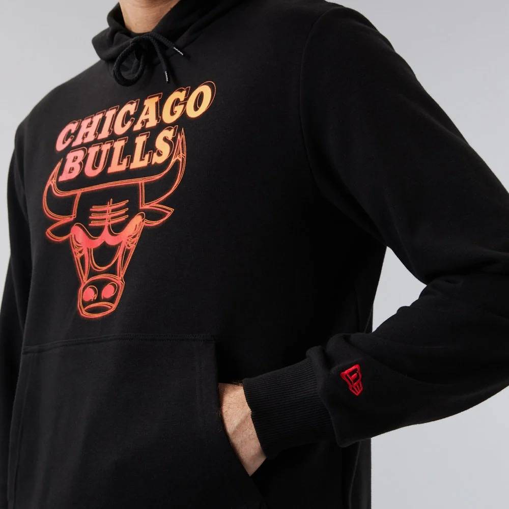 NEW ERA NBA CHICAGO BULLS NEON FADE HOODIE