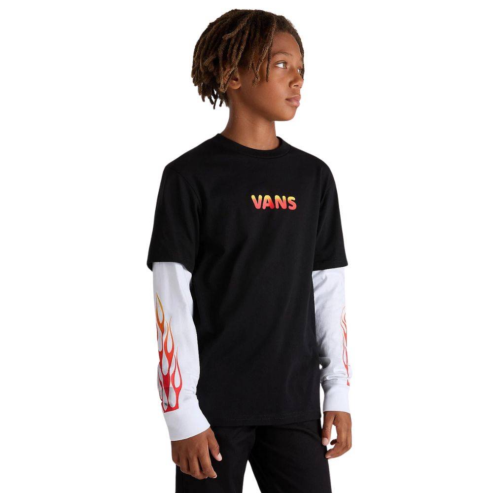 VANS BOYS FLAME THROWER 2FER T-SHIRT