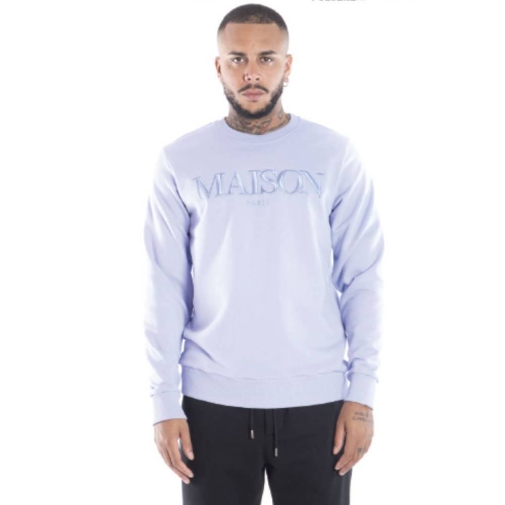 MAISON 9 PARIS EMBROIDERED LOGO SWEATSHIRT