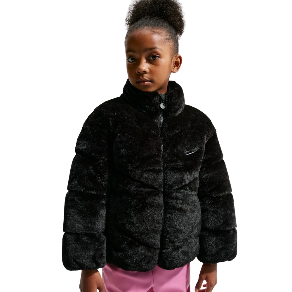 NIKE LITTLE KIDS QUILTED FAUX FUR JKT