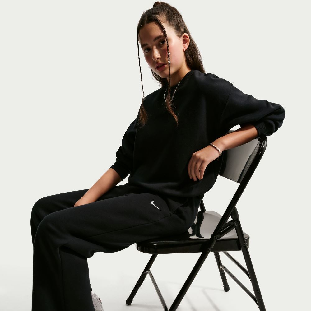 NIKE GIRLS STUDIO FLEECE OPEN-HEM PANT