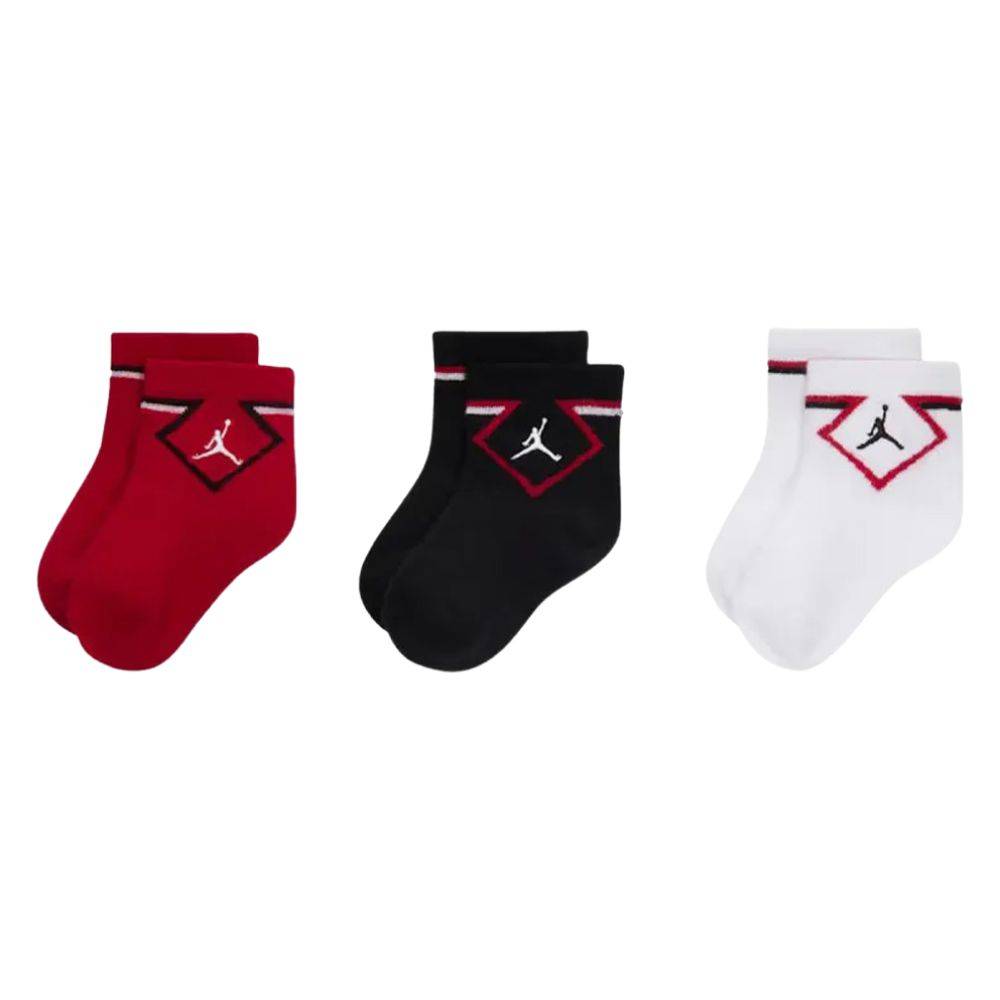 NIKE JORDAN INFANT / TODDLER DIAMOND 3PK ANKLE SOCKS